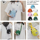 3pcs Women Canvas Patchwork Crossbody Bag Casual Mini Handbags (Black)