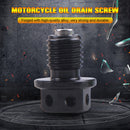 Universal Magnetic Motorbike Oil Drain Screw M12 Motorcycle Plugs (Black) Newly