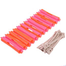 12pcs Perm Bar Rubber Band Hair Curler Hairdressing Tool(Random Color/6