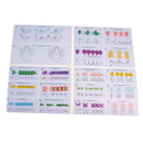 23pcs/set Cake Icing Piping DIY Practice Drawing Board Template Paper Newly