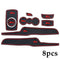 8pcs for Ford Fiesta 2009-2014 Car Cup Mat Set Auto Interior Groove Cushion