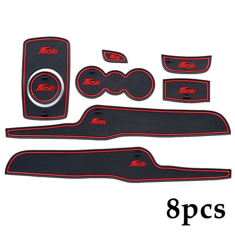 8pcs for Ford Fiesta 2009-2014 Car Cup Mat Set Auto Interior Groove Cushion