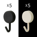 10pcs Nordic Self Adhesive Wall Hooks Strong Bearing Household Towel Hanging