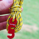 4pcs Tent Wind Rope Buckle Reflective Outdoor Camping Cord Lanyard (Yellow)