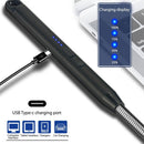 Windproof Electric BBQ Lighter USB Plasma Ignition for Gas Stove (Black)