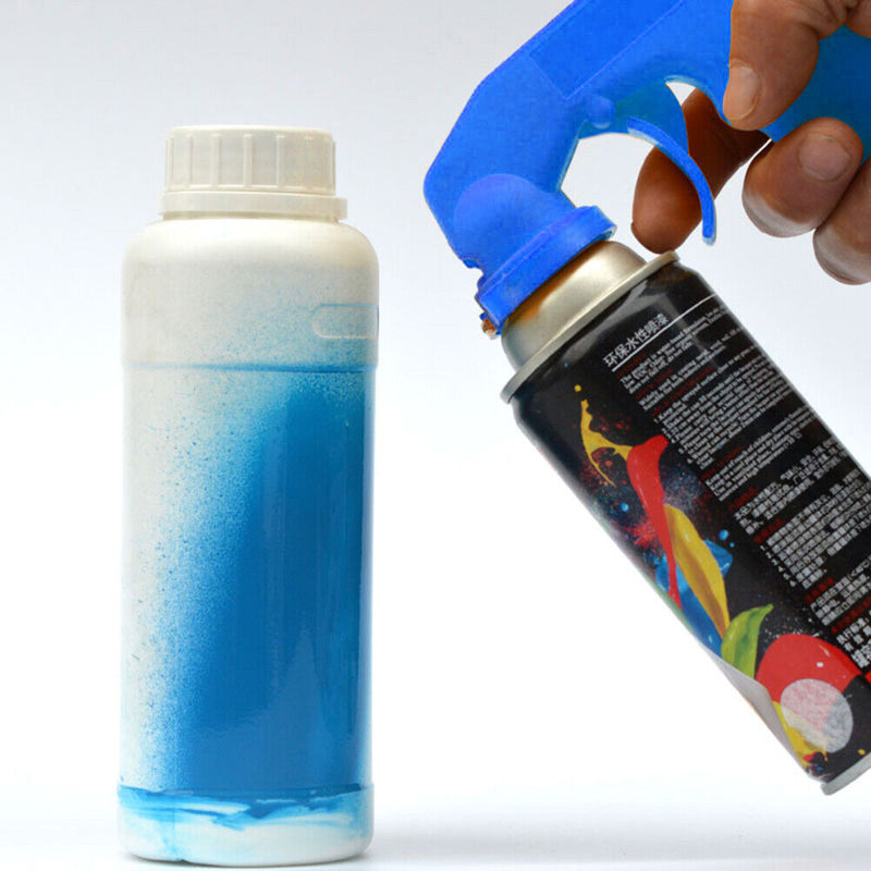 Portable Paint Handle Spray Adaptor Aerosol with Trigger Car Tool (Blue)