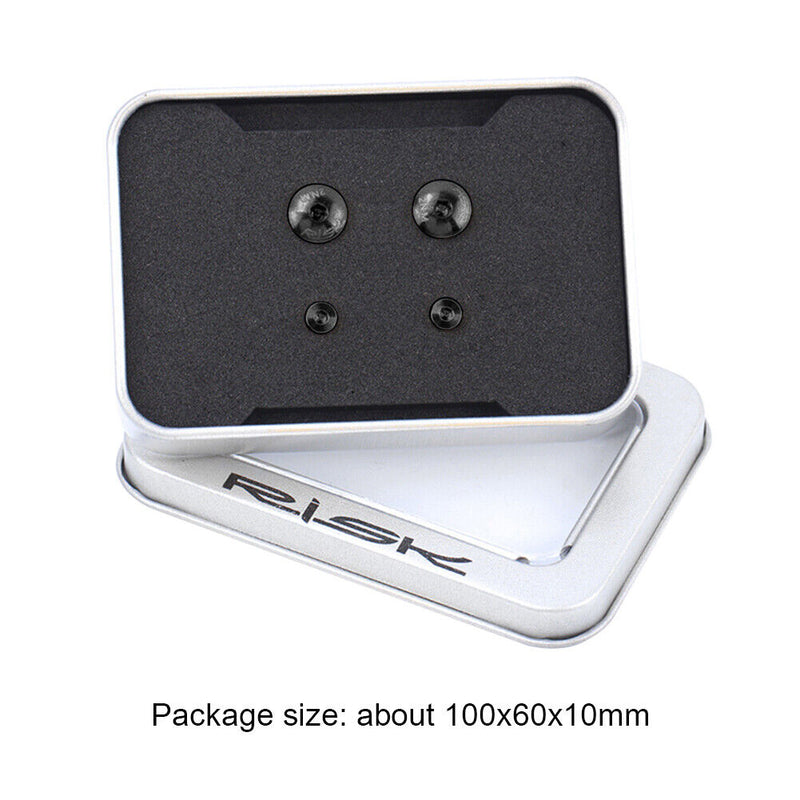 RISK 4x Bike Hydraulic Disc Brake Bolt Cylinder Fix Screw (Black Separate) Newly