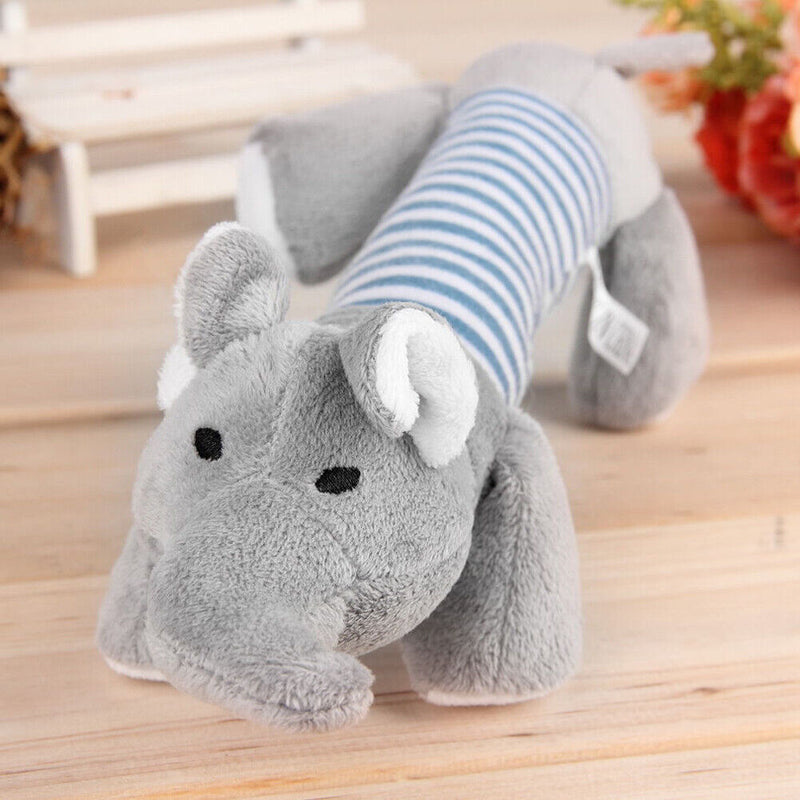 Pet Puppy Chew Squeaker Squeaky Plush Sound Ball For Dog-Elephant