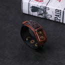 Adjustable Cuff Bracelet Punk Snap Bracelet Wrap Bangle Leather Wristband