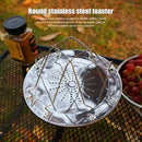 4 Slice Outdoor Camping BBQ Toaster Tray Foldable Bread Toast Rack Stove Gr