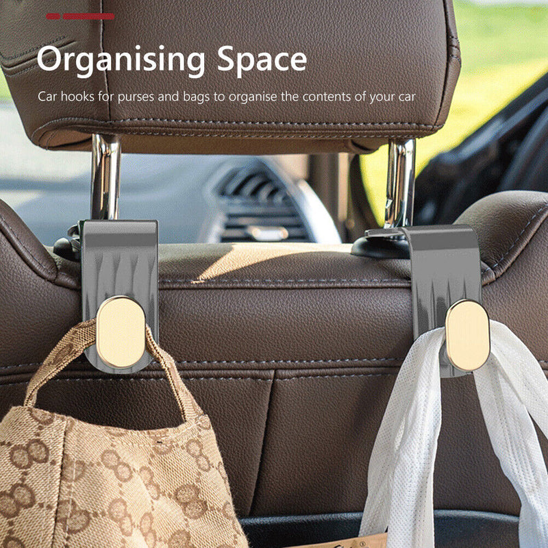 Waterproof Car Seat Back Hook Auto Interior Headrest Hanger Holder (Grey)