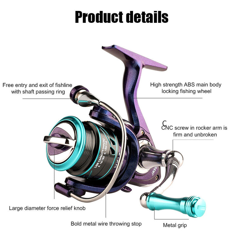 #A Right/Left Hand Interchangeable Fishing Reel Long Shot Spinning Wheel Tackle