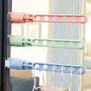 Adjustable Punch-free Space Saver Drying Rack Hanger Clothes Stand Window Frame