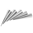 5pcs DIY Cones Stainless Steel Spiral Baked Croissants Tubes Pastry Mold(L)