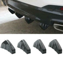 4PCS Carbon fiber Car Rear Bumper Lip Diffuser Shark Fins Splitter Accessories