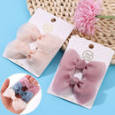 Girls Lovely Pin Barrettes Duckbill Clip Girls Hair Clips Net Yarn Bow Hairpins