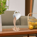 Suspended Floating Coffee Cup Sculpture Pouring Mug Home Decor (White) Newly