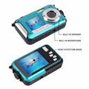 Waterproof Digital Camera 1080P HD 2.4MP Underwater Video Recorder (Blue) Newly