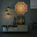 #A Wooden Carved Mandala Yoga Night Light Crafts Bedroom Atmosphere LED Lamp Gif