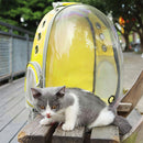 Pet Travel Carrier Transparent Space Capsule Cat Bubble Backpack (Yellow)