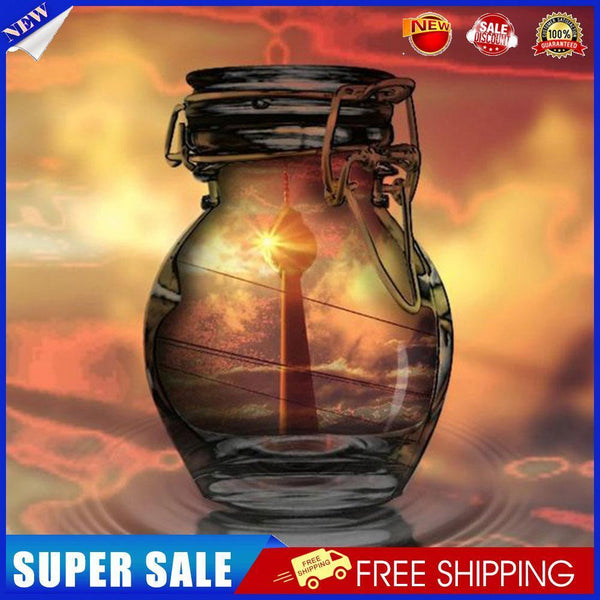 5D Diamond Painting Kit Scene in Jar Full Round Drill Rhinestone DIY Wall