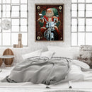 Full Embroidery Printed Santa Claus Riding Motorcycle DIY 11CT Needlework Sets