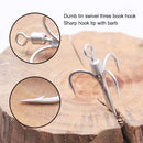 Rotating Sequin Hooks Lure Metal Barbed Fishing 3-Hook Freshwater Fishing Hoo