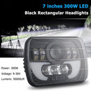 7x6/ 5x7 inch 300W LED Headlight Rectangular Hi-Lo DRL for Car Truck SUV Newly