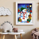 5D DIY Full Round Drill Diamond Paint Snowman Mosaic Rhinestone Drawing Pictu