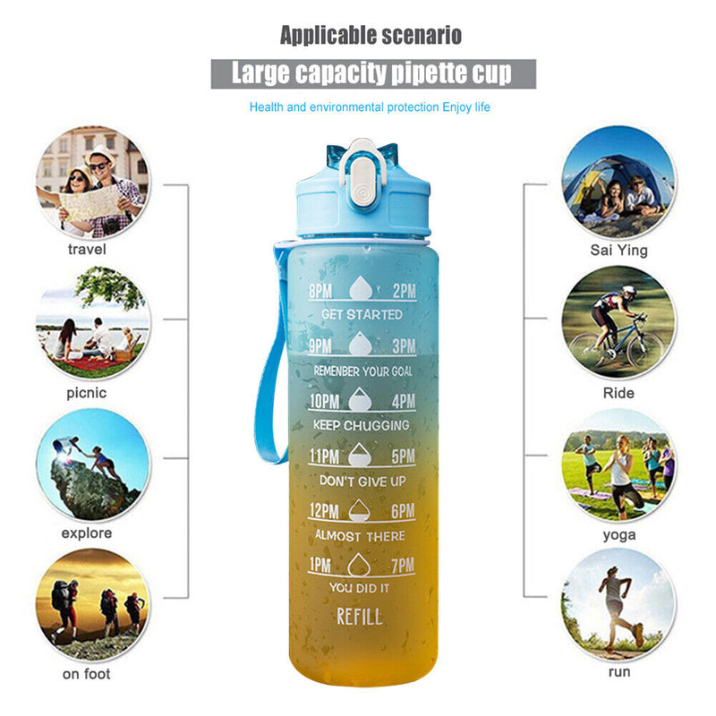 #A 900ml Portable Frosted Water Bottle Outdoor Sport Travel Drinking Bottles Ket
