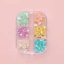 Flatback AB Color Crystal Round Glass Nail Rhinestones Mermaid Gradient Aurora