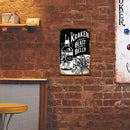 Home Weatherproof Retro Drinks Sign Iron Painting Wall Drawing Templates