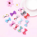 knot Nylon Printed Flowers Head Wraps Alligator Clips Baby Headband Hair Clip