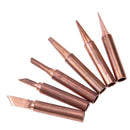 6pcs Pure Copper Iron Tip 900M-T Soldering Tip Soldering Rework Station(2) Newly