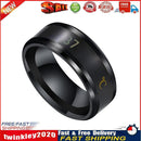 Temperature Ring Unisex Titanium Steel Finger Knuckle Ring (US 12 Black) Newly
