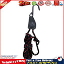 Adjustable Hanging Lanyard Tent Lamp Lifting Pulley Hook (1/4 inch Metal) Newly