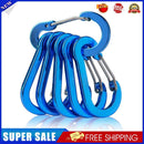 6pcs Outdoor Camping Carabiner Climbing Quick Hanging Buckle (Royal Blue)
