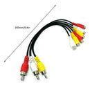 3 RCA Male Jack To 6 RCA Female Plug Splitter Audio DVD F7A3 Adapter AV R3T5