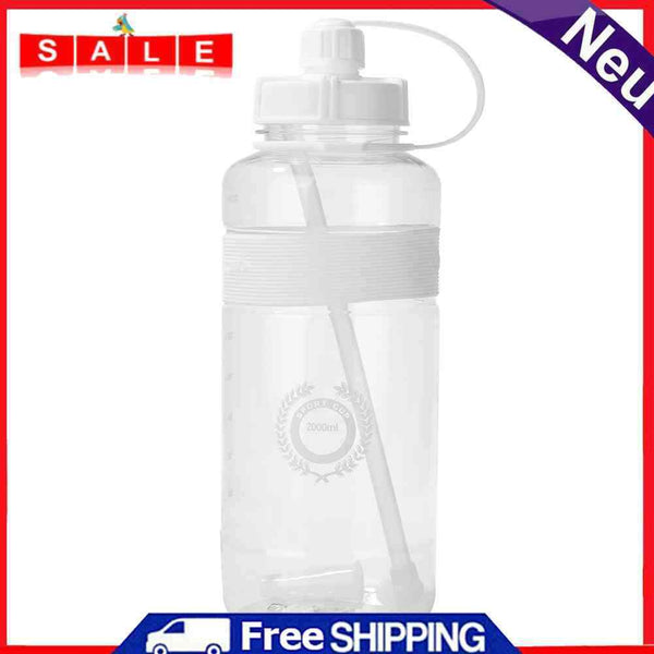 Plastic Portable Sports Large Capacity Women Summer Drinking Straw Kettle Lovely