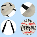Baseball Printed Shoulder Shopping Bag Casual Large Tote Handbag (40*40cm)