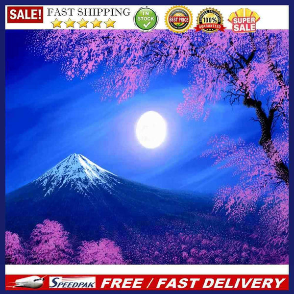Night Cherry Blossom Oil Paint By Numbers Canvas Drawing DIY Coloring Pictu