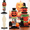 Halloween Wooden Ornaments Desktop Decorations Pumpkin Witch Cartoon Black Cat