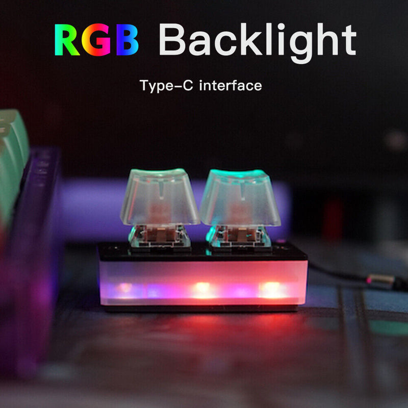 Ergonomic OSU 2 Key Macro Programming Mechanical Keyboard RGB Gaming Keypad