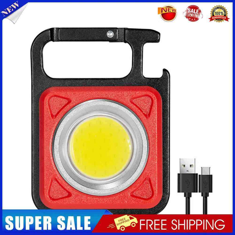 LED Flashlight Torch 500LM USB Rechargeable Portable Outdoor Keychains Ligh