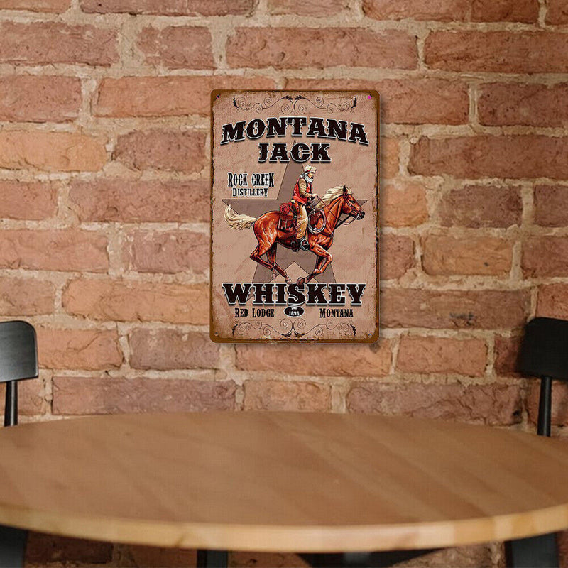 West Cowboy Metal Sign Tin Retro Plate Cafe Poster Wall Art Decor Iron Painting