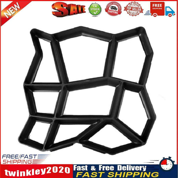 Garden Pavement Mold DIY Paving Cement Brick Road Concrete Path Maker (B) Newly