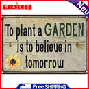 Garden Plant Retro Metal Plate Tin Sign for Bar Club Cafe Wall Art Home Decor