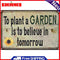 Garden Plant Retro Metal Plate Tin Sign for Bar Club Cafe Wall Art Home Decor