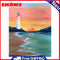 Sunset Lighthouse Oil Paint By Numbers Wall Art Craft Home Decoration No Frame