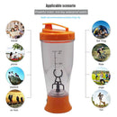350ml Protein Shaker Mixing Cup Sports Training Automatic Bottle (Orange) Newly